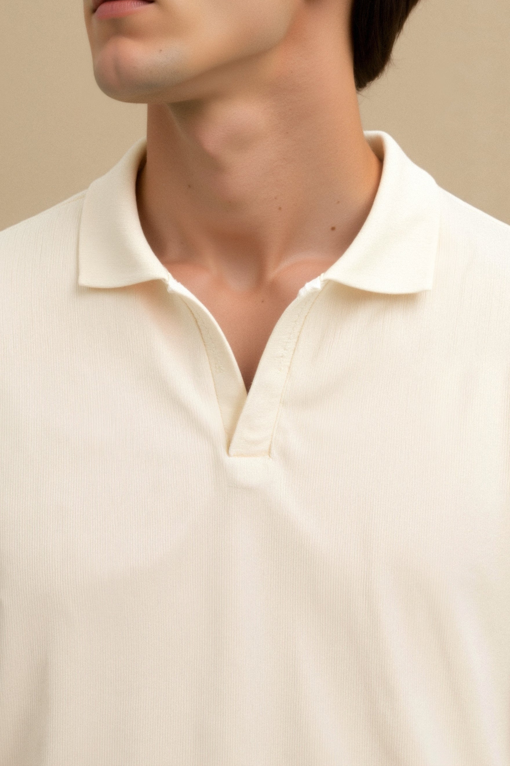 LINEA Woolen Structure Polo T-Shirt