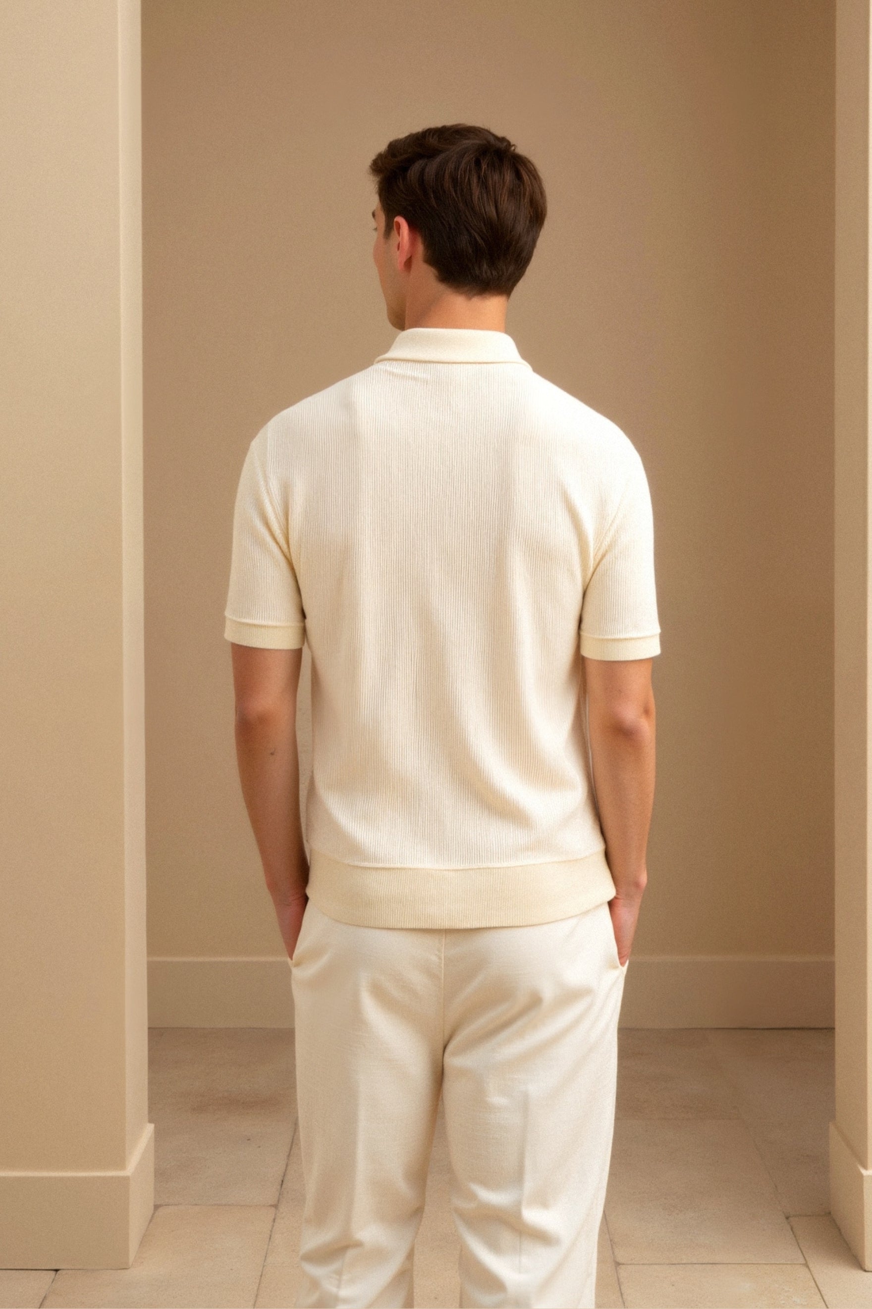 LINEA Woolen Structure Polo T-Shirt