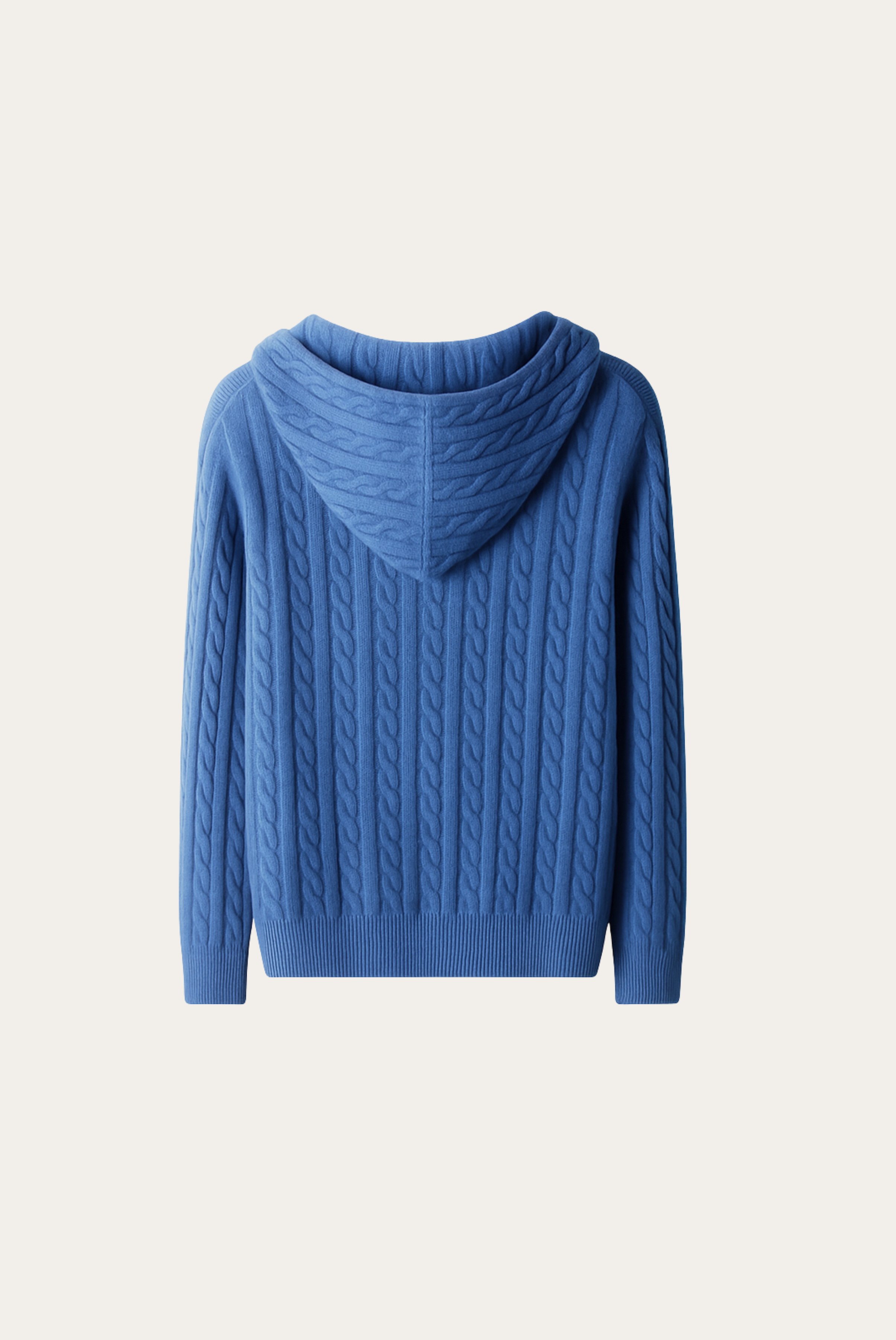 Blue Cashmere Zip-Up Jacket