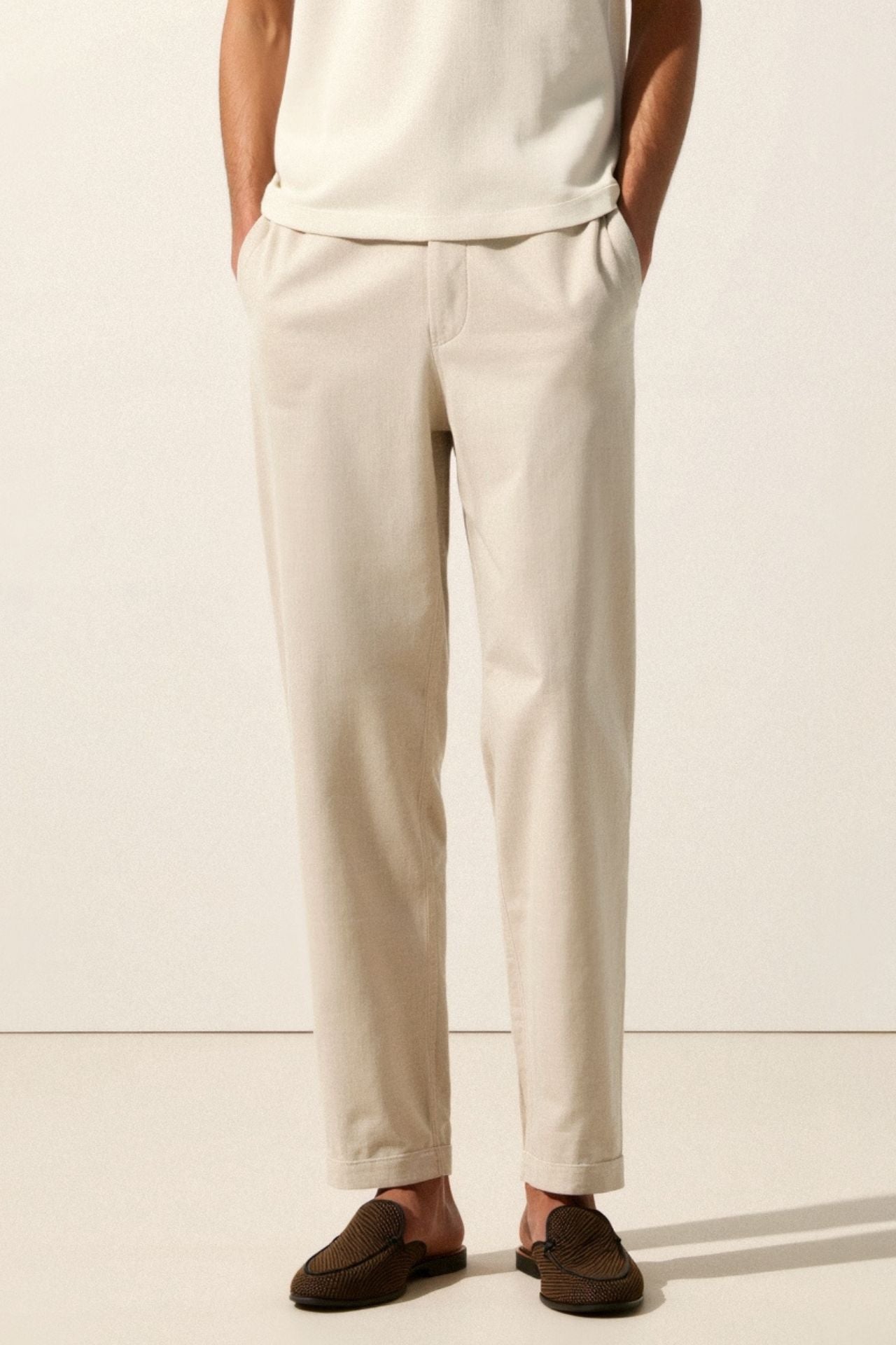 LINEA Regular Fit Linen Loose Pants